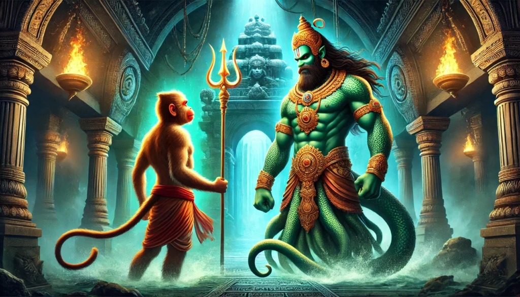 Makardhwaj and Hanuman