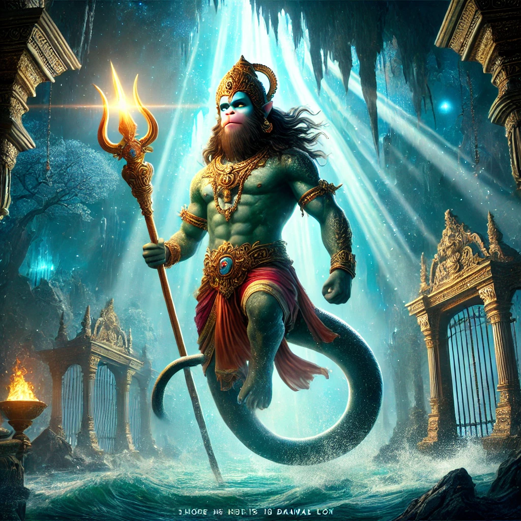 Makardhwaj and Hanuman